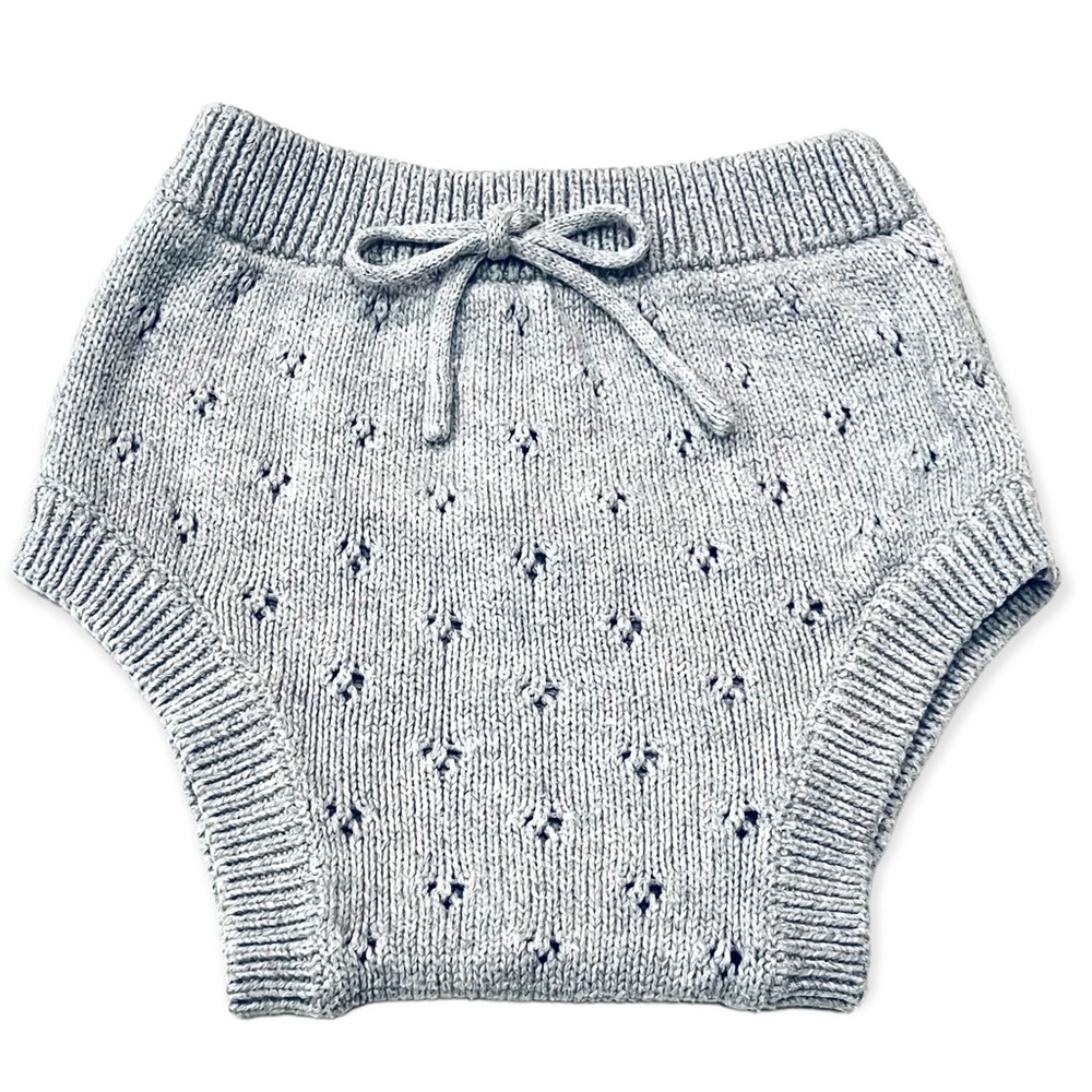 Jamie Kay | Grey Pointelle Knit Bloomers | Size 2Y